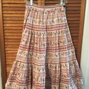 Vintage 1940s 1950s Novelty Print Skirt Egyptian